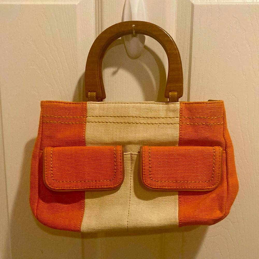Purse with Wooden Handles